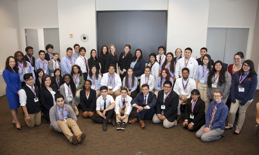 South Texas College of Law holds a moot court competition for students from YES Prep School on 2-12-16 in Houston, Tx. photos by John Everett
