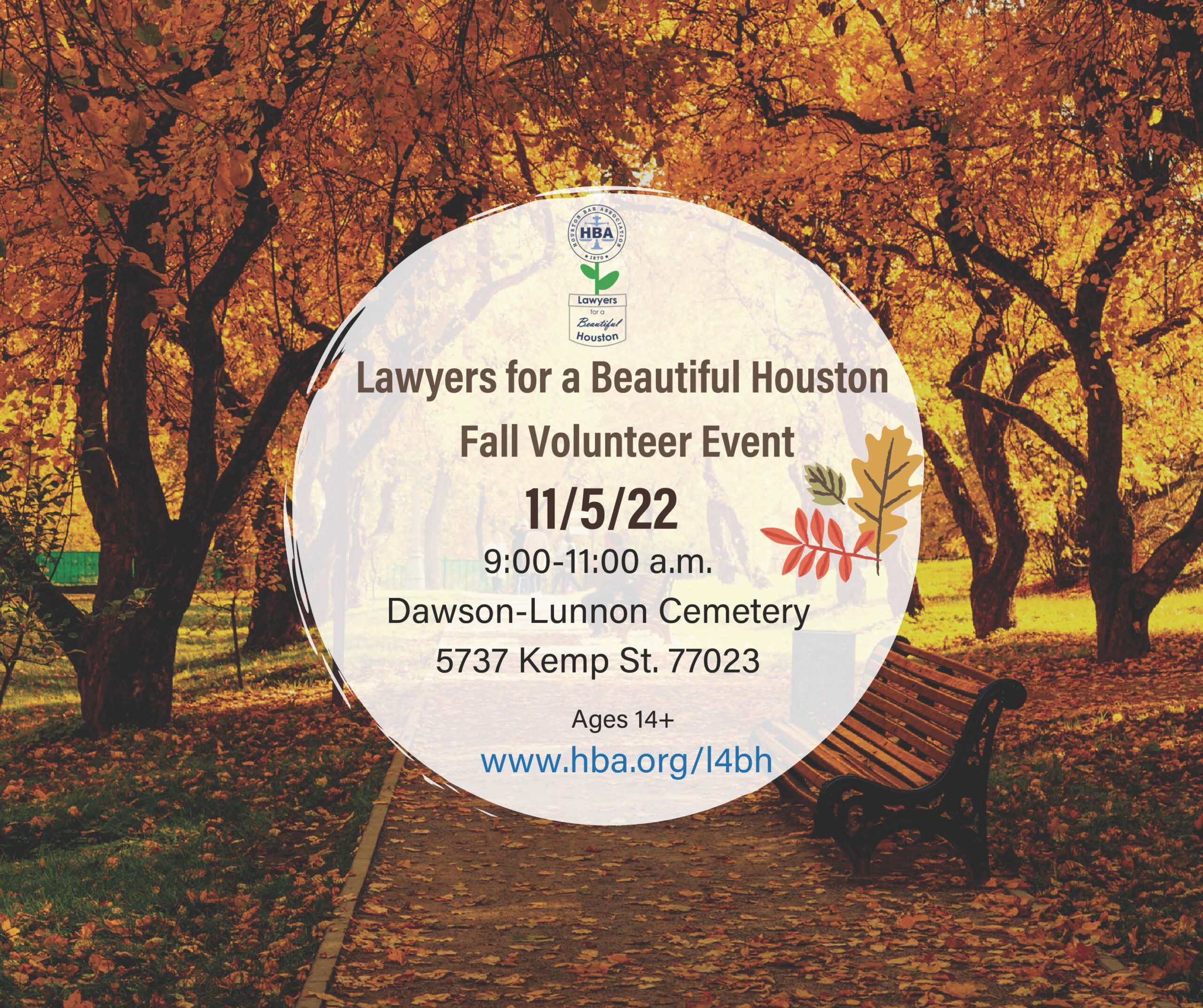Lawyers for a Beautiful Houston 2022 Fall Volunteer Event