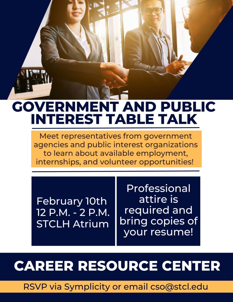 Government and Public Interest Table Talk
