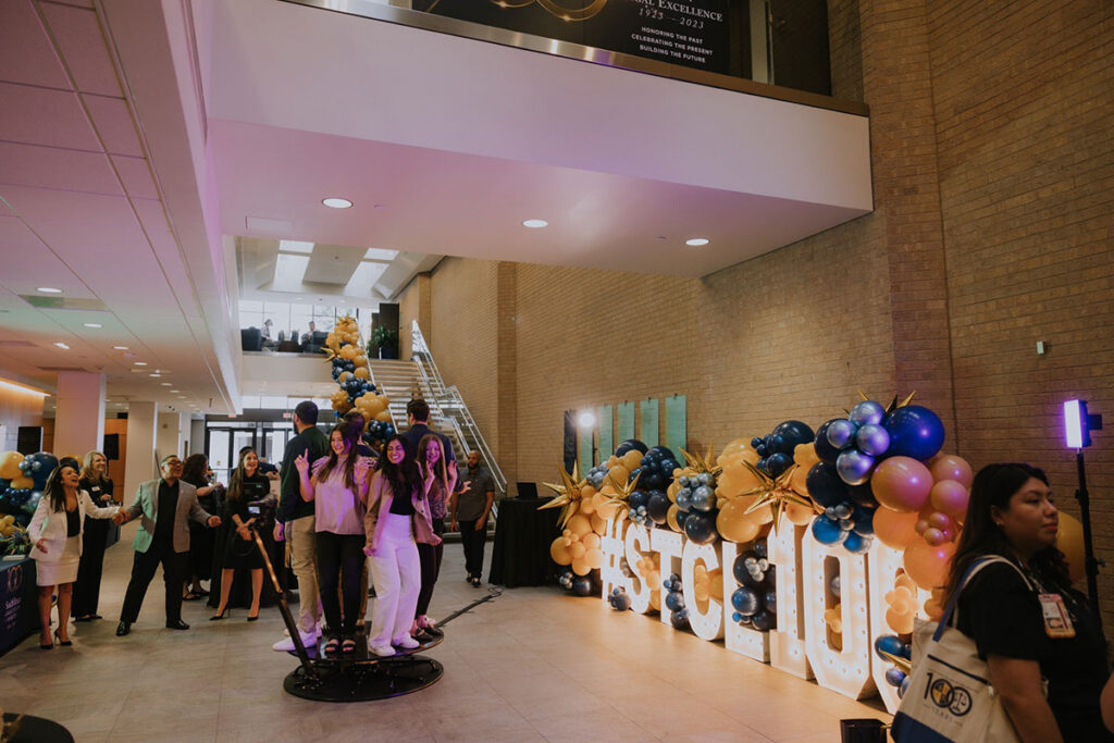 Founder's Day - Students in atrium