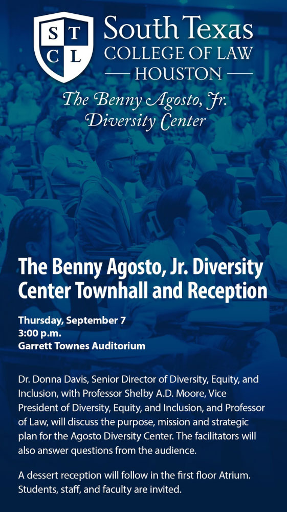 The Benny Agosto, Jr. Diversity Center Townhall Fall 2023