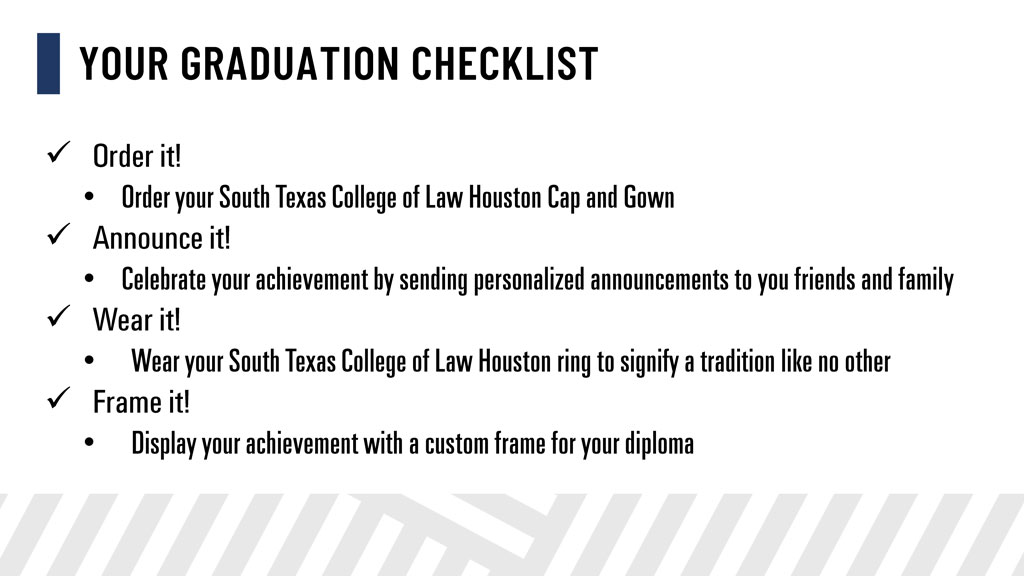 STCL May 2024 Commencement - One Stop Grad Shop - Your Graduation Checklist