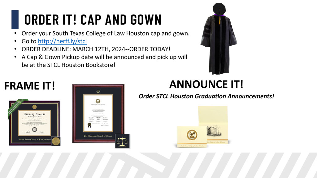 STCL May 2024 Commencement - One Stop Grad Shop - Cap & Gown Info